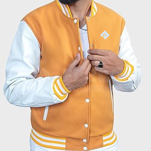 Chaqueta de invierno profesional Slim Fit Letterman, ropa informal gruesa para exteriores con logotipo frontal personalizado, chaqueta fabricada con cuello levantado - Product Image 3