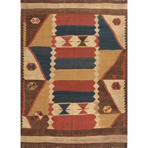 Alfombras de Lana Clásicas Nayaab de Gran Tamaño, Hechas a Mano, 9x12, Patrón Geométrico Rectangular Rojo y Naranja para Entrada -Paem-842 - Product Image 1