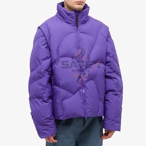 Veste matelassée à col montant pour homme, best-seller, automne, avec personnalisation du logo sur le devant, design de haute qualité - Product Image 3