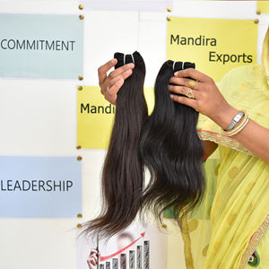 100% Cuticle Aligned Natural Wholesale tangle Free <b>Hair</b> <b>Black</b> Straight Bundles Indian Human <b>Hair</b> <b>Extensions</b> - Product Image 3