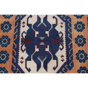 Alfombra Vintage, Alfombra Turca de 4.7x6.7 pies, Alfombra de Lana con Diseño Floral Azul - Product Image 5