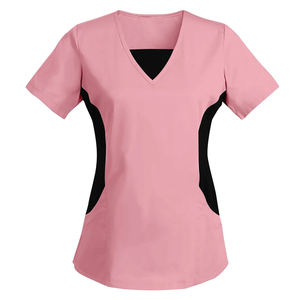 Tops de enfermería con cuello vuelto personalizados para mujer, túnica blanca para el cuidado de la salud, uniformes de hospital al por mayor - Product Image 3
