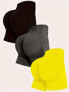 กางเกงฟิตเนสเอวสูงสำหรับสตรีกางเกงขาสั้นโยคะเอวสูงควบคุมหน้าท้อง - Product Image 5