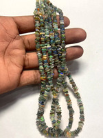 Perles de pierres précieuses brutes d'opale de feu naturelle éthiopienne TASBIYA GEMS, certifiées par un tiers, haute qualité, 7-9 mm, 16 pouces
