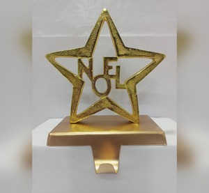 ที่ใส่ถุงเท้าคริสต์มาสทำจากอลูมิเนียมเกรดพรีเมี่ยมเคลือบทองพร้อมฐานโลหะของตกแต่งบ้านสำหรับจัดแสดงคริสต์มาส - Product Image 2