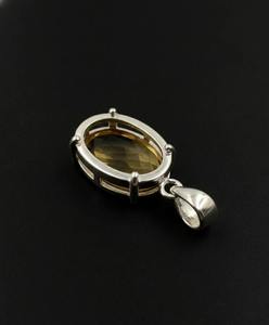 จี้เงินแท้ 925 ประดับพลอยสีเหลืองซิทริน งานแฮนด์เมด เครื่องประดับแฟชั่นทันสมัย ของขวัญสำหรับเด็ก - Product Image 2