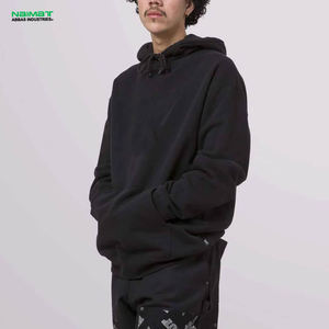 Wholesale Heavyweight <b>Men's</b> <b>Thermal</b> Hoodies Custom Plus Size 100% Cotton Oversized Cropped Plain Dyed <b>for</b> Winter - Product Image 2