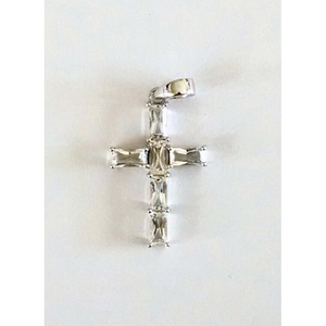 925 Sterling Silver Shah Gems Handmade Natural White Topaz <b>Pendant</b> for Women <b>Emerald</b> Cut Charm <b>Pendants</b> for Christian Gifts - Product Image 1