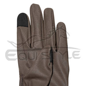 <b>Womens</b> Horse Riding <b>Gloves</b> Touchscreen Adult Sizes Bulk Wholesale Supplier Brown Leather <b>Winter</b> Equestrian <b>Gloves</b> - Product Image 6
