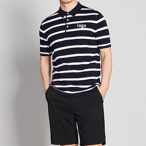 เสื้อโปโลสำหรับนักธุรกิจชายเสื้อโปโลลายขวางไซส์ใหญ่พิเศษออกแบบโลโก้ได้ตามต้องการสำหรับฤดูร้อน - Product Image 5