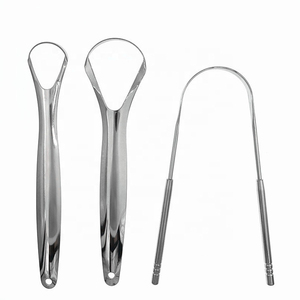 3 1 Personalized High Quality <b>Metal</b> <b>Tongue</b> Cleaner Stainless Steel Flexible Handle <b>Tongue</b> <b>Scraper</b> Kit Travel Case for Home - Product Image 1