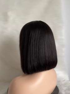 Vente en gros Perruques frontales sans colle originales Cheveux chinois vierges de couleur naturelle droits parfaits pour dentelle 8-14 pouces 250% densité - Product Image 5