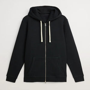 Sweat à capuche pour hommes, sweat-shirt à capuche en coton vierge de haute qualité avec fermeture éclair, surdimensionné, en éponge française - Product Image 4