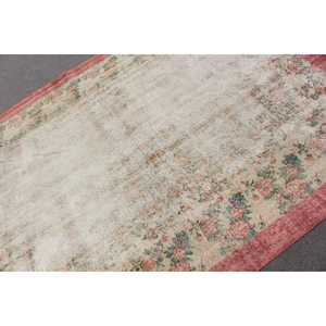 พรมวินเทจขนาดใหญ่ 6.3x9.3 ฟุต พรมตุรกี พรมขนสัตว์ลายสัตว์สีแดง - Product Image 5