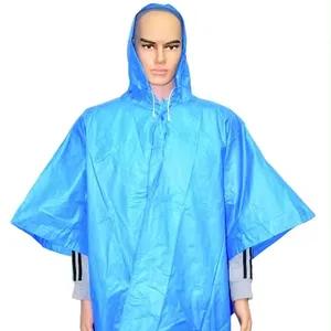 Wholesale 2024 New Design Fashion Hooded Rain Poncho PVC Adults Rain Poncho with Hood and drawstring