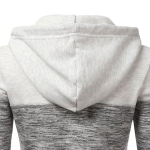 Sudadera con capucha y cremallera completa térmica OEM para mujer, ropa de calle informal, figuras con hombros caídos, sudaderas con capucha transpirables ecológicas de punto - Product Image 4