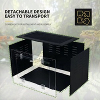 Enclos personnalisable de 25 gallons pour animaux de compagnie, style classique arboricole en PVC/acrylique, pour insectes, grenouilles, araignées, geckos et reptiles