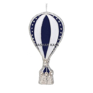High Quality Christmas Decoration Ornament Black And <b>White</b> Color Hot Air <b>Balloon</b> Shape Fabric Material For Christmas Decoration - Product Image 1