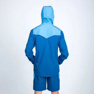 Chaqueta Clásica Impermeable de Lona para Exteriores con Cuello Alto y Capucha, Diseño Cortavientos e Impermeable para Deportes y Viajes de Hombre - Product Image 6