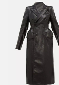 Winter New Arrival Best Selling Ladies Women's Long Coat Stylish Full Length Ankle-Long Overcoat Genuine Leather - Product Image 4