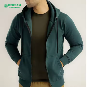 Nueva llegada de alta calidad con logotipo personalizado y cremallera sudaderas con capucha para hombres 100% algodón transpirable y Fitness-recomendado para el invierno - Product Image 1