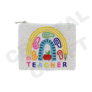 Monedero de cóctel personalizado con diseño de cuentas de semillas Hermoso regalo de mamá-Accesorio de moda para billetera de corazones para niñas - Product Image 4