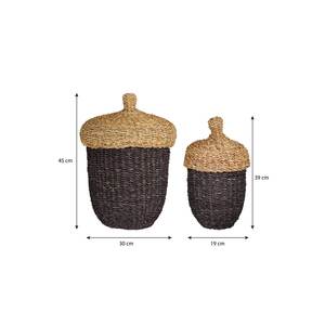 Panier de rangement pour glands bruns en jonc de mer pour décoration de chambre d'enfant et panier à linge Vietnam - Product Image 4