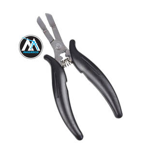 Herramienta trituradora de bonos de fusión profesional, extensiones de cabello de queratina de acero inoxidable, punta plana, alicates de extensión de cabello preadheridos, cabello - Product Image 1