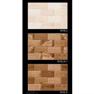 Surligneur linéaire brun clair foncé Design 300x450mm Carreaux de céramique en porcelaine émaillée brillante moderne pour murs et sols intérieurs - Product Image 2