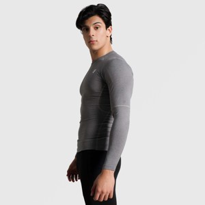 GA Men's Compression <b>Long</b> <b>Sleeves</b> Grey <b>Undershirts</b> - Product Image 2