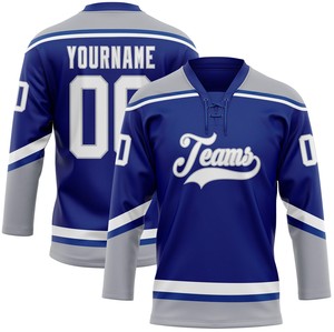 Custom lace neck hockey jersey wholesale breathable fabric lace neck ice hockey jersey factory direct bulk supply - Product Image 3