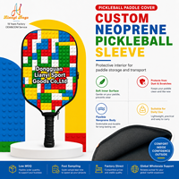 Ensemble de housse de raquette de pickleball et de pochette à balles, accessoires sportifs personnalisés en néoprène, fournisseur d'articles cadeaux, usine avec emballage à étiquette suspendue
