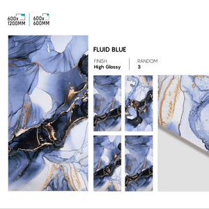 Carreaux de porcelaine modernes à haute brillance 600x600mm, finition polie, pour des applications de revêtement de sol élégantes - Product Image 1