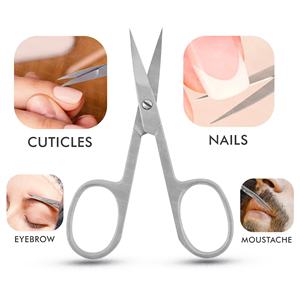 Tijeras para cutículas profesionales, extra afiladas, con punta curva, herramienta para el cuidado de las uñas, para salón de belleza, con logo personalizado. - Product Image 1