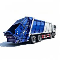 Camion compacteur de déchets RHD Sinotruk HOWO 8*4 25CBM, camion à ordures lourd à chargement arrière avec benne élévatrice