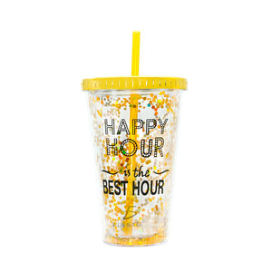 Durable <b>Plastic</b> Tumbler with Straw and Dome Lid - Product Image 1