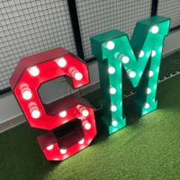 Lettres lumineuses de 120 cm/4 pieds avec ampoules remplaçables, utilisation commerciale durable, enseigne lumineuse