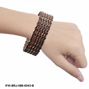 Brazalete de Latón Trenzado Hecho a Mano, Acabado en Cobre Vintage, Brazalete de Eslabones Tejidos, Minimalista, Unisex, para Uso Diario - Product Image 6