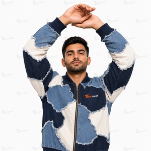 OEM Men’s Denim <b>Jackets</b> Custom Wholesale Vintage Washed Denim <b>Jacket</b> for Men Blue Black <b>Trucker</b> Streetwear Casual Workwear - Product Image 5