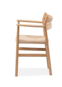 เก้าอี้รับประทานอาหาร Cheryl ทำจากไม้สักแท้และเชือกถัก พร้อมการตกแต่งแบบธรรมชาติ สำหรับใช้ภายในและภายนอกอาคาร - Product Image 3