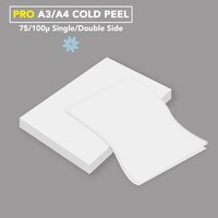 Feuille de film DTF à décollement à froid A3 A4, simple ou double face, mat, 75um 100um, film de transfert PET pour impression sur T-shirt