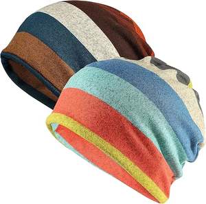 Bonnets oversize décontractés arc-en-ciel pour unisexe, vente en gros avec logo personnalisé, tissu respirant et imperméable, style délavé - Product Image 1