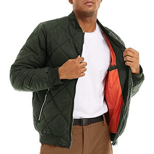 Chaqueta Bomber de invierno personalizada OEM para hombre, cortavientos con cuello levantado de alta calidad, prendas de vestir, ropa informal, cortavientos de invierno de tela - Product Image 4