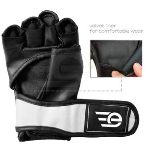 ถุงมือ MMA ถุงมือชกมวยหนัง สำหรับ MMA คิกบ็อกซิ่ง ฝึกซ้อมในยิม ออกกำลังกาย ฟิตเนส อุปกรณ์ป้องกันการต่อย - Product Image 6