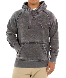 Prix bas Vente en gros Pull délavé à l'acide pour homme adulte Manches raglan High Street Fournisseur de sweats à capuche délavés vintage pour homme - Product Image 3