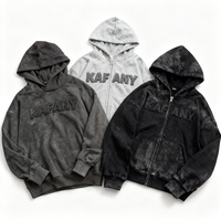 Sweat à capuche pour homme en polyester/coton haut de gamme, uni, teint, style rétro, imprimé à l'écran, strass thermocollés, TITAN
