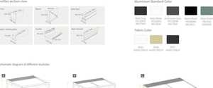 Pergola rétractable électrique en tissu KAKADU 694-SLB Selene avec structure en aluminium pour jardin extérieur - Product Image 2
