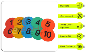 Juguetes educativos unisex para interior/exterior para niños de 2 a 4 años, conos de juego con temática deportiva, disco plano antideslizante, puntos numerados para - Product Image 2