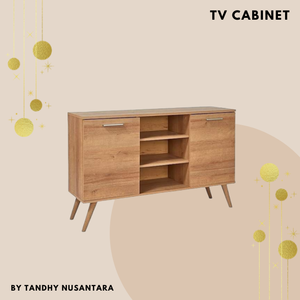 Soporte de TV de gabinete de madera de estilo europeo al por mayor con tres cajones y patas de madera maciza de dos puertas para sala de estar - Product Image 5