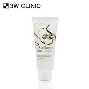 Crème hydratante pour les mains 3W Clinic 100ml, lotion blanchissante biologique, collagène, antibactérien, nourrissant, camomille, huile d'olive - Product Image 1